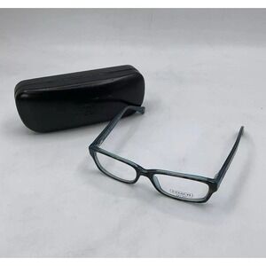 Coach Women's Brooklyn Rectangular Eye Glasses Dark Tortoise Teal With Case NWOT